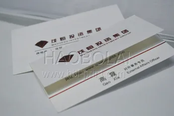 

300g silver shiny folded paper card folded gold&red foil stamp