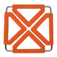 Многофункциональный креативный прочный силиконовый держатель для горшка квадратный Trivet коврик гибкие термостойкие Подставки 6 цветов изоляционные подставки