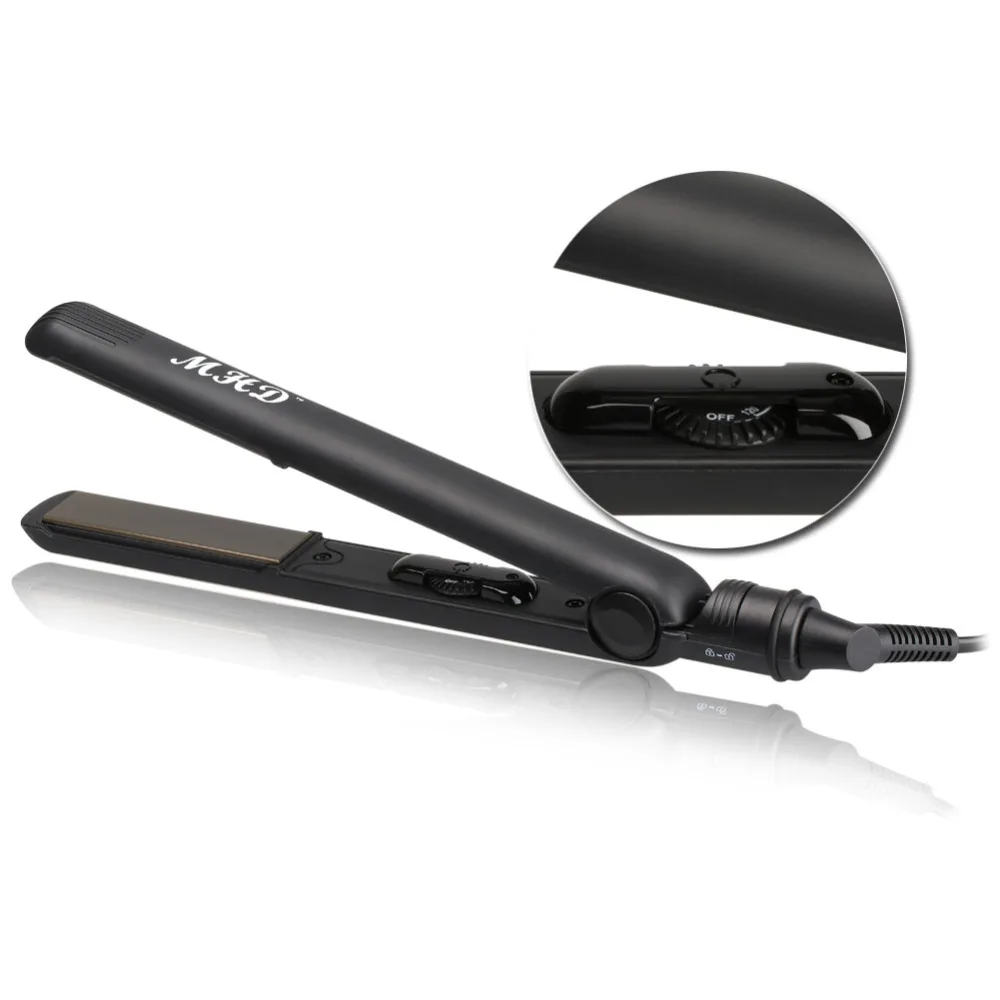 

Free shipping handle lock  MHD-016 professional titanium hair straightening irons with LED indicator