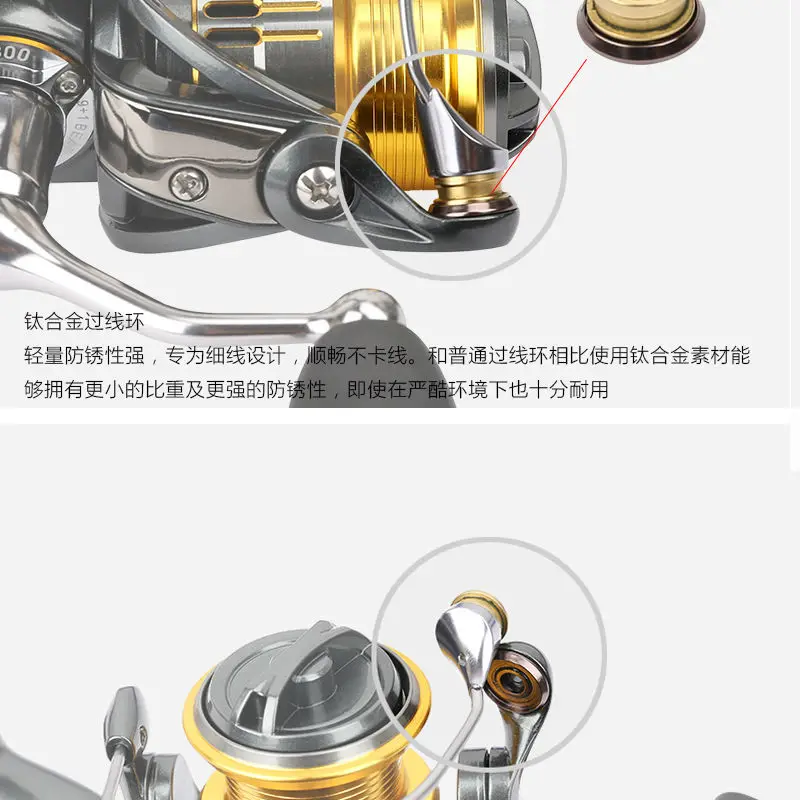 Tsurinoya спиннинговая Рыболовная катушка FS800/1000, 5,2: 1175/178 г