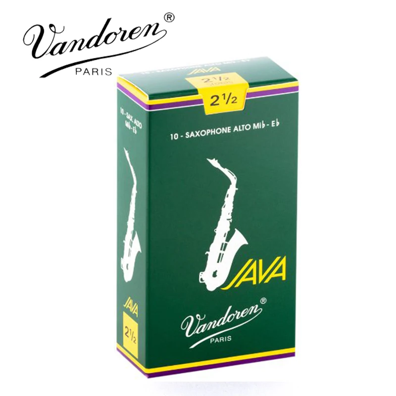 Франция Vandoren JAVA саксофон Alto Mib Eb сила тростника 2,0#2,5#3,0# серый зеленый коробка из 10 [с подарком]