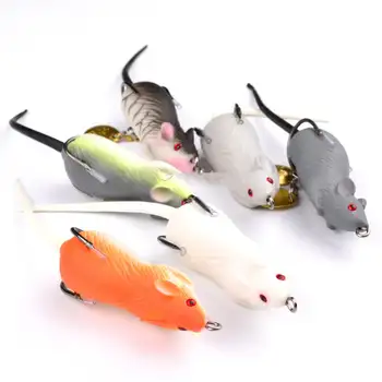 

6pcs/Lot Soft Mice/Rat Bionic Bait Lures Ice Sea Raft Lake Boat Ocean Beach River Fishing Lure Tackle 6 Colors Bass Baits