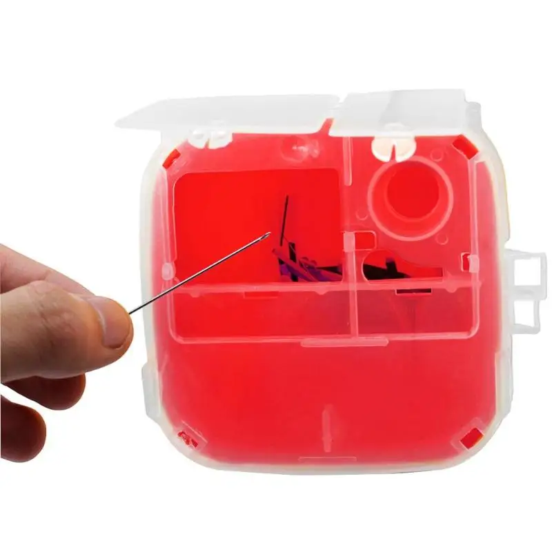 1L Capacity Sharps Container Tattoo Needles Medical Bin Biohazard Piercing Needle Collect Box Tattoo Artist Waste Box