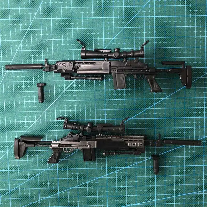 1:6 MK14 MODO снайперская винтовка черный пластик покрытый гравировальным слоем