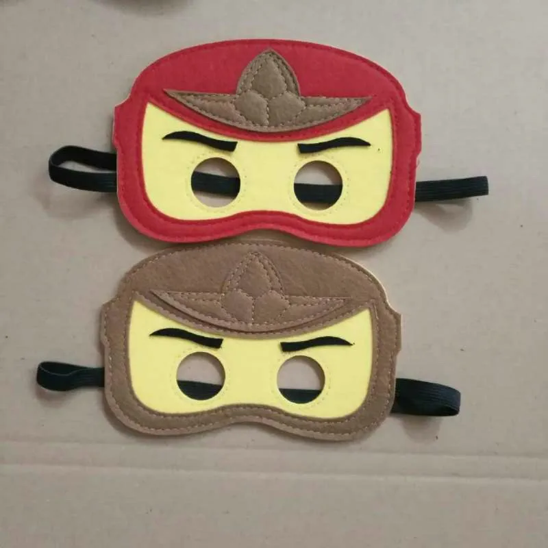 

30 pcs Ninjago Felt Mask For Kids Birthday Party Favor Mask Dress Up Felt Ninjago Masks Halloween Kids Adult Cosplay Party Mask