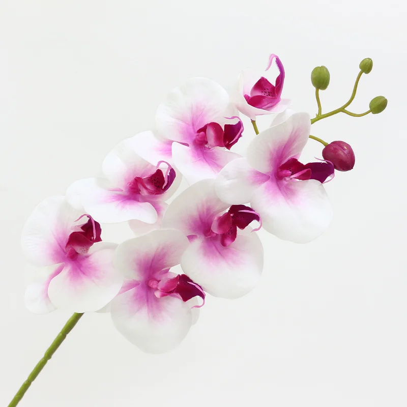 Искусственные цветы, орхидеи 4 цвета реального касания искусственная Орхидея, бабочка flores искусственное свадебное украшение праздничный Декор для дома - Цвет: Pink core