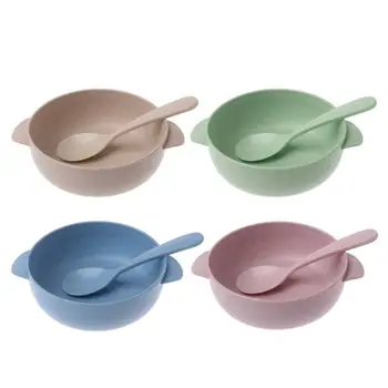 

2pcs/set Baby Feeding Tableware Eco-Friendly Baby Child Anti-hot Training Dishes