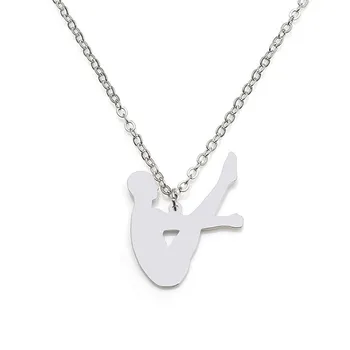 

Elfin 2019 Trendy Stainless Steel Diving Necklace Diving Pendant Necklace Women Fashion Sport Jewellery Gift