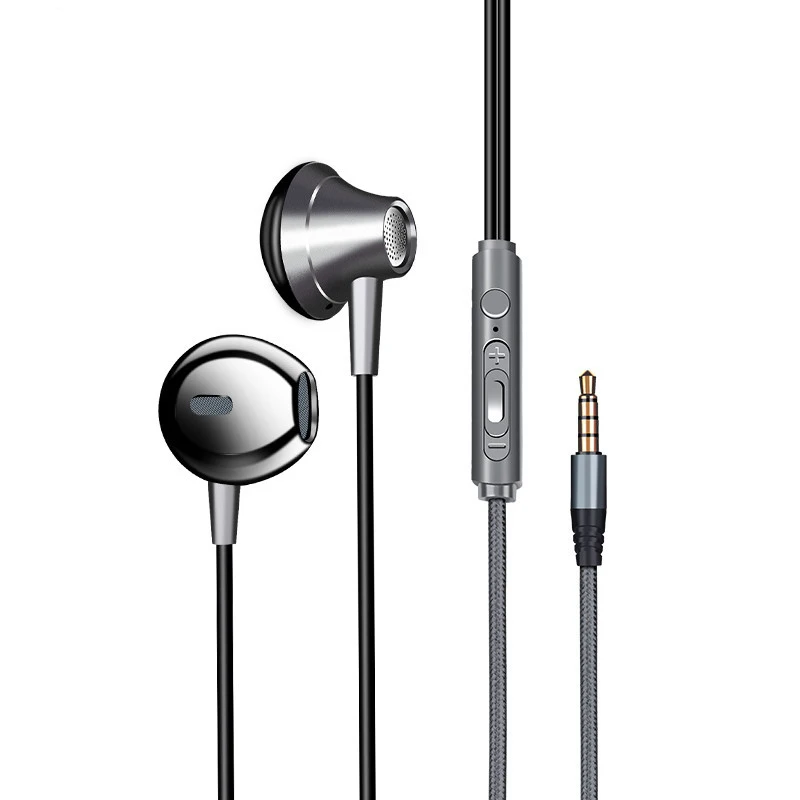 

3.5mm Metal earphones in-ear stereo Sport Headset for IPhone Android Phones Universal Line Control Subwoofer With MIC earphone