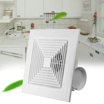 

40W 8 Inch Exhaust Fan High Speed Low Noise Toilet Kitchen Bathroom Window Ceiling Wall Glass Small Ventilator Extractor