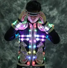 LED light service performance costume Bulls costume luminous costume bar night market Symphony performance laser service