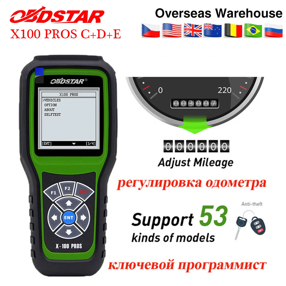 Obdstar X-100 pro авто ключ программист с EEPROM адаптер IMMO+ одометр+ OBD+ EEPROM x100 Pro лучше, чем Digiprog 3