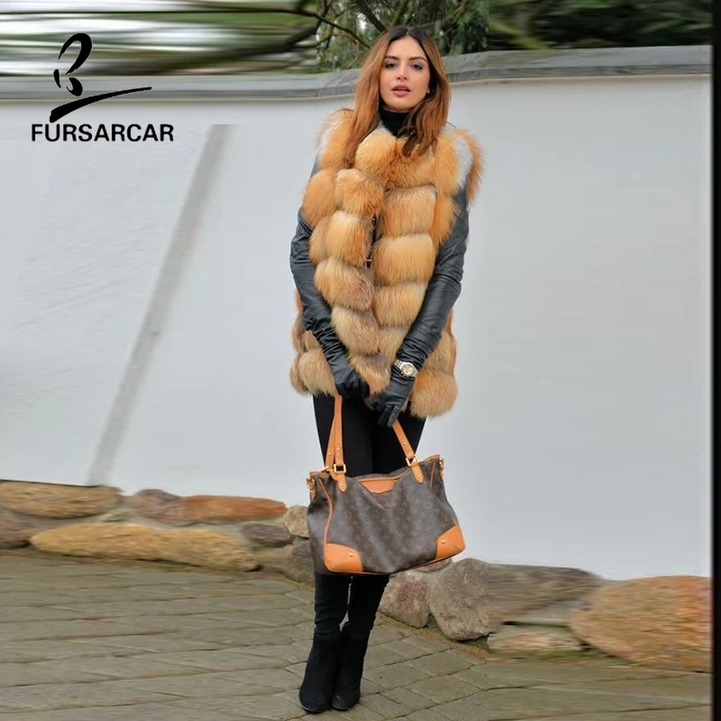 Hiver Véritable Bf Chaud Renard As Gilet Cuir Show Réel Naturel Gilets Manteau 100 De Or Femmes v0061 Fourrure En Fursarcar q0Fw1A4