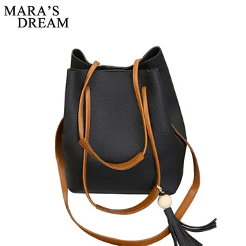 

Mara's Dream 2018 Vintage Lady Bucket Bag Women Shoulder Handbags Women Messenger Bags Bolsa Feminina Bolsos