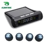 Solar TPMS Car Tire Pressure Alarm Monitor System LCD Display 4 Internal/External Sensor Alarm Systems Security Car electronics ► Photo 1/6