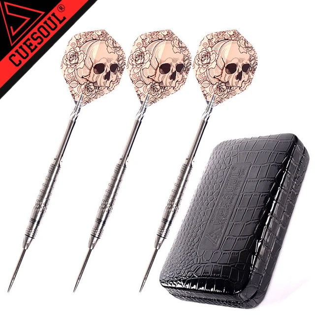 Cheap CUESOUL 3pcs/set Steel Darts 15cm 23.5g Professional Tungsten Steel Tip Darts With Nice Box