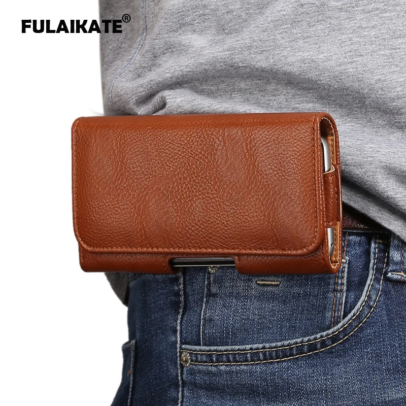 

FULAIKATE 6.0" Tree Bark Pattern Clip Horizontal Waist Bag for iPhone7 Plus 8Plus Universal Pouch for Huawei Mate7 8 Holster