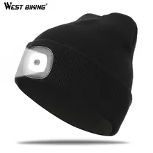 West biking светодиодный налобный фонарь шапки для туризма ветрозащитный Велоспорт бег Рыбалка уличные шляпы теплая зимняя женская шапка мужская Спортивная Кепка