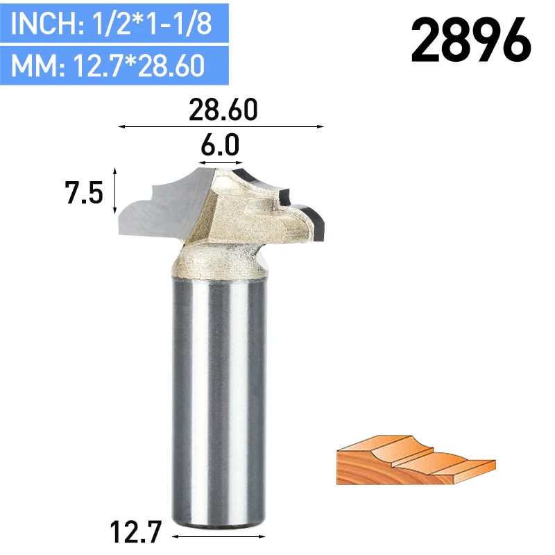HUHAO 1 шт. 1/" хвостовик триммер фрезы для дерева из карбида вольфрама для обработки древесины гравировальный станок прецизионная Рабочая кромка резак - Длина режущей кромки: 2896