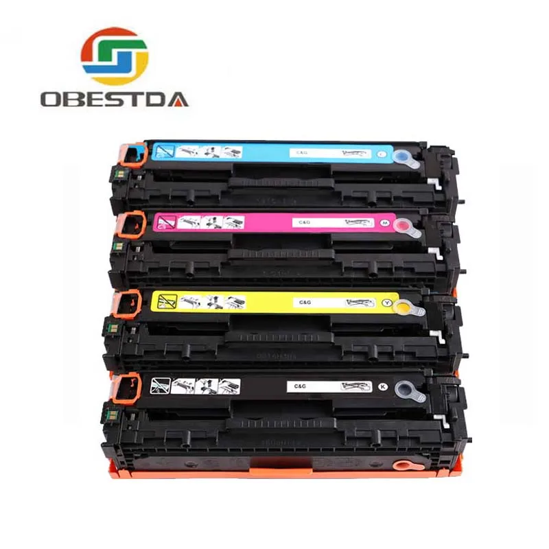 

1set Compatible toner cartridge CB540A CB541A CB542A CB543A 125A for HP laserjet 1215 CP1215 CP1515n CP1518ni CM1312 printer