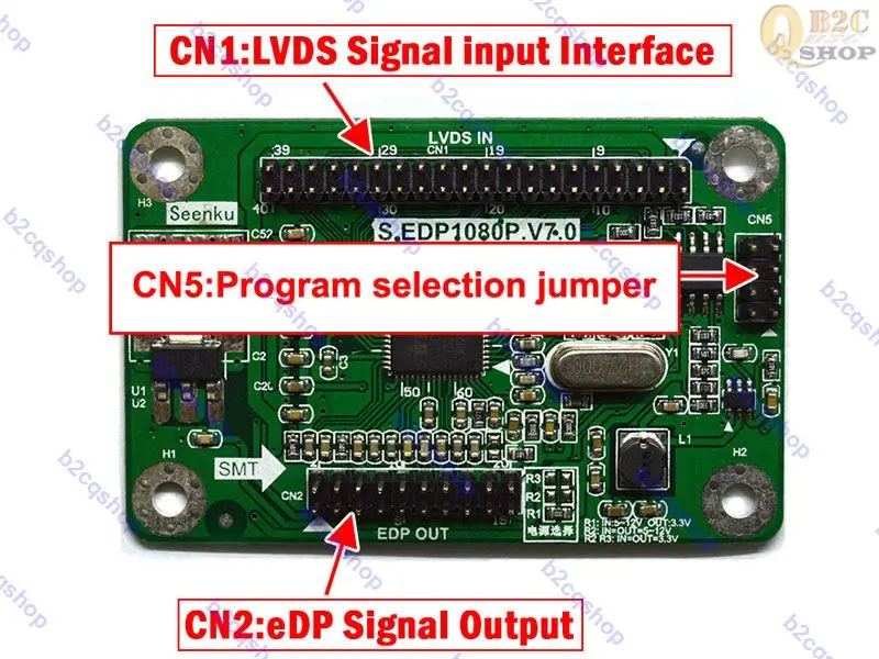 LVDS to eDP Signal Conversion Adapter Board 30pin driver board LCD Controller EDP driver EDP converter