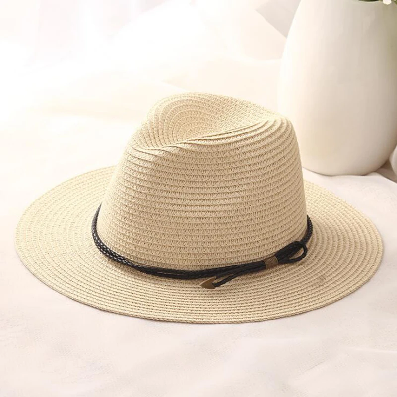 Новинка женская летняя шляпа sombreros классический черный пояс Панама