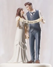 We Got Married Bride And Groom Wedding Props Cake Topper Home Decor High Grade Resin Figurine Craft Gift Party Cake Stand