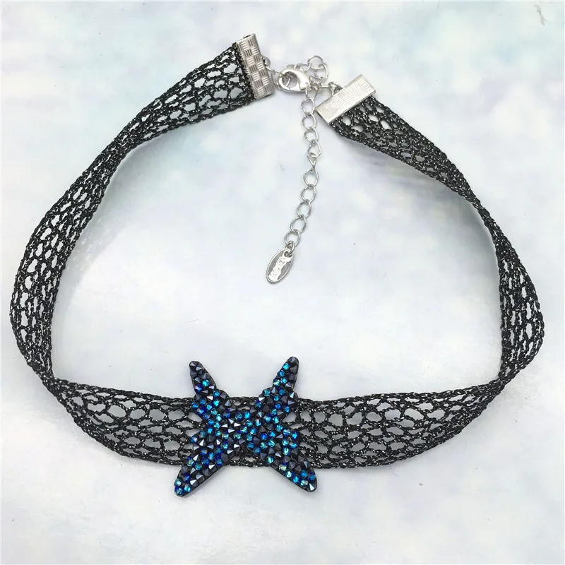 Ms Betti butterfly lace choker with crystal rocks from Swarovski02