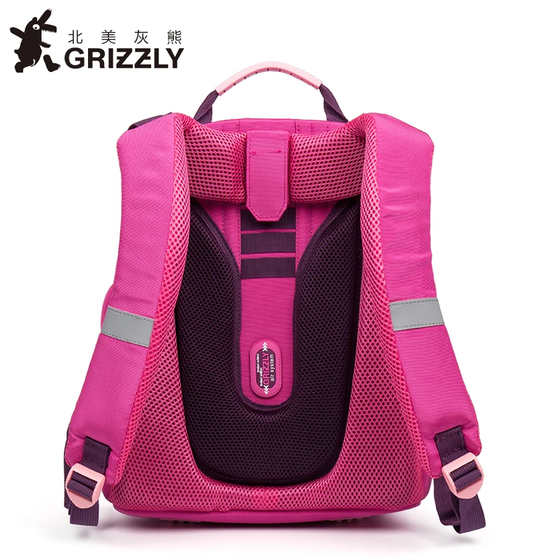 GRIZZLY новые модные школьные сумки с героями мультфильмов для девочек ортопедические водонепроницаемые Рюкзаки для начальной школы для детей 1-4 класса