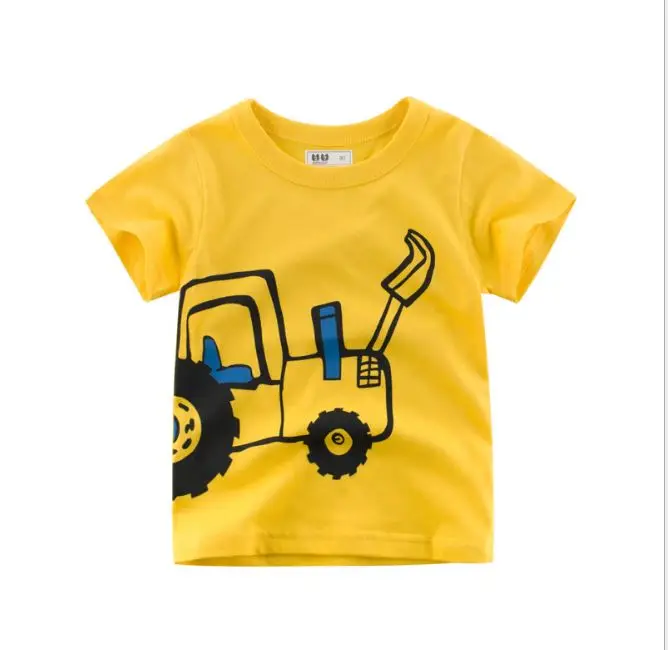 

2-8Y Cartoon Print Baby Boys T Shirt For Summer Infant Kids Boys Girls Lion T-Shirts Clothes Cotton Toddler Tops