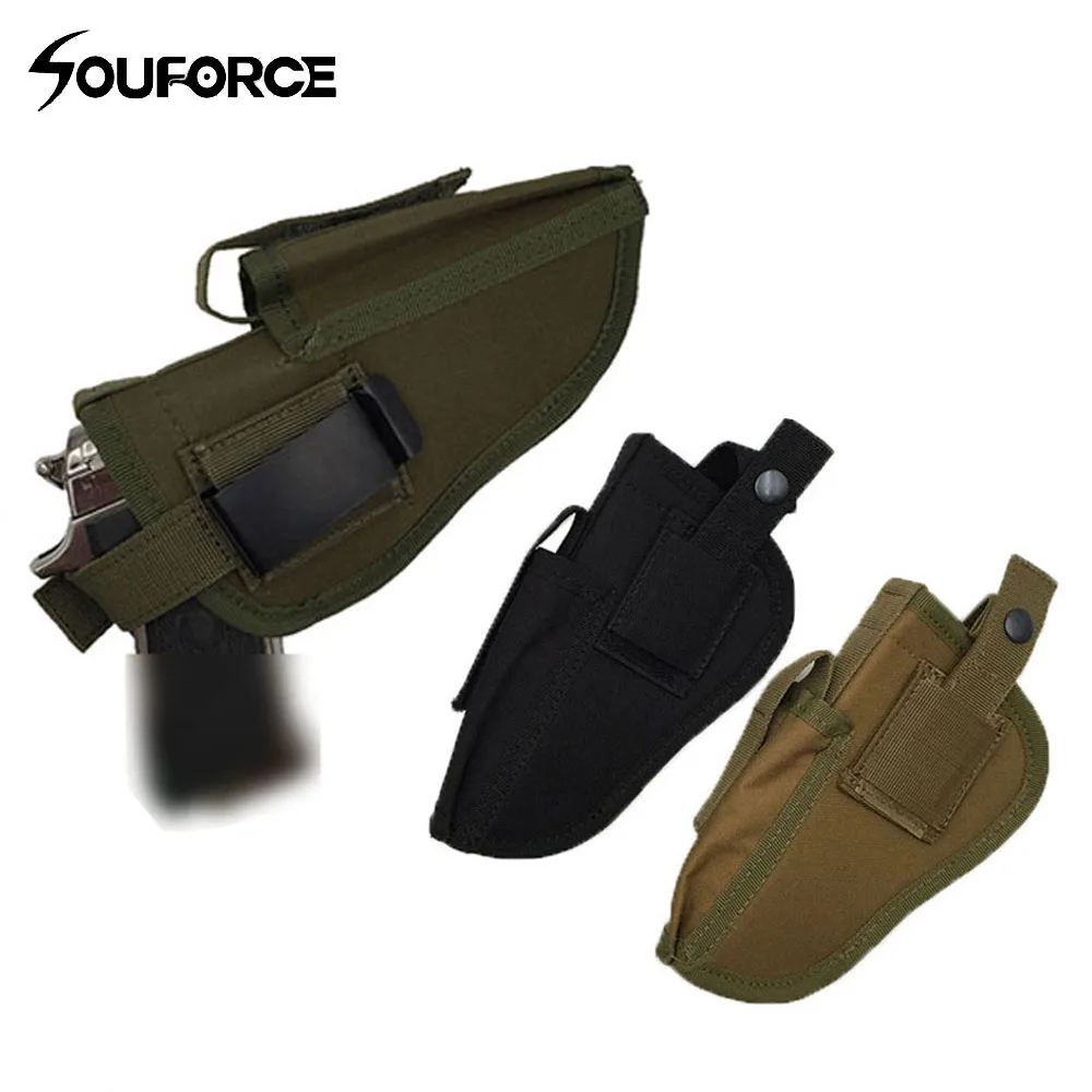 

3 Colors Tactical Pistol Hand Gun Holster Right Left Interchangeable Molle Pistol Holster Magazine Holder for Hunting