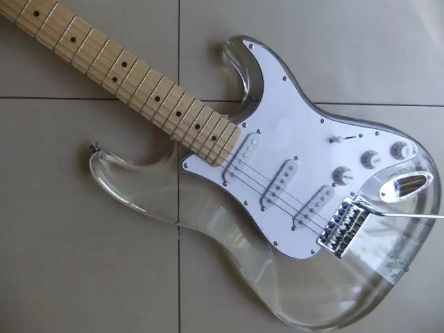 Wholesale New Cnbald Acrylic Crystal electric guitar STR Model In Acrylic Crystal 110628