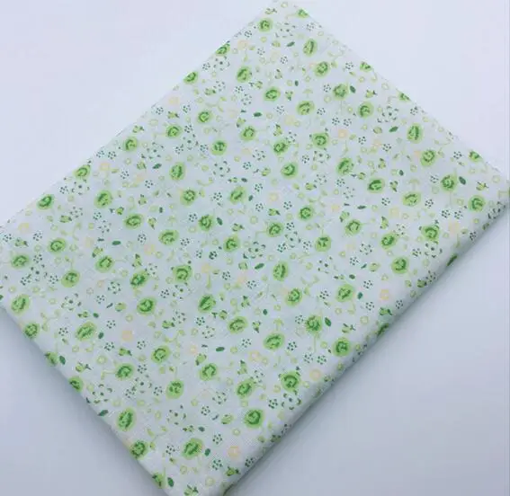 Хлопчатобумажная ткань, 7 шт./лот, обычная зеленая хлопковая стеганая наборы тканей, ткани для Diy лоскутного шитья, ткани, игрушки, Cloth-50x50cm - Цвет: 148X50CM 1PC