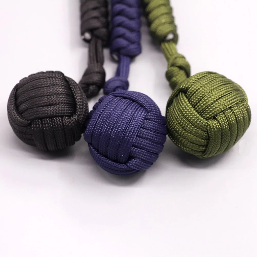 EDC Outdoor Self-defense Survive Knot Ball Pendant 550 Seven-core Umbrella Rope Key Chain Hanging Chain Hand-woven Steel Ball EDC Outdoor Self-defense Survive Knot Ball Pendant 550 Seven-core Umbrella Rope Key Chain Hanging Chain Hand-woven Steel Ball
