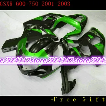 

B Custom motorcycle free package GSXR600 750 01 02 03 GSXR600 750 silver cyan ink black barca first fairing sections