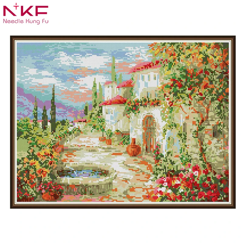 

Full Square Needlework 5d Diy The beautiful garden Scenery Diamond Painting Cross Stitch Rhinestones Embroidery Mosaic Gift Home