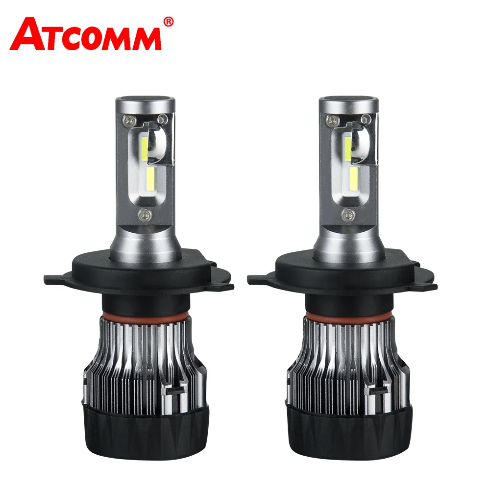 Миниатюрная светодиодная автомобильная лампа ATcomm H4 H7 H11 12 В 9005/HB3 9006/HB4 PSX24W P13 Hir2 ZES 80
