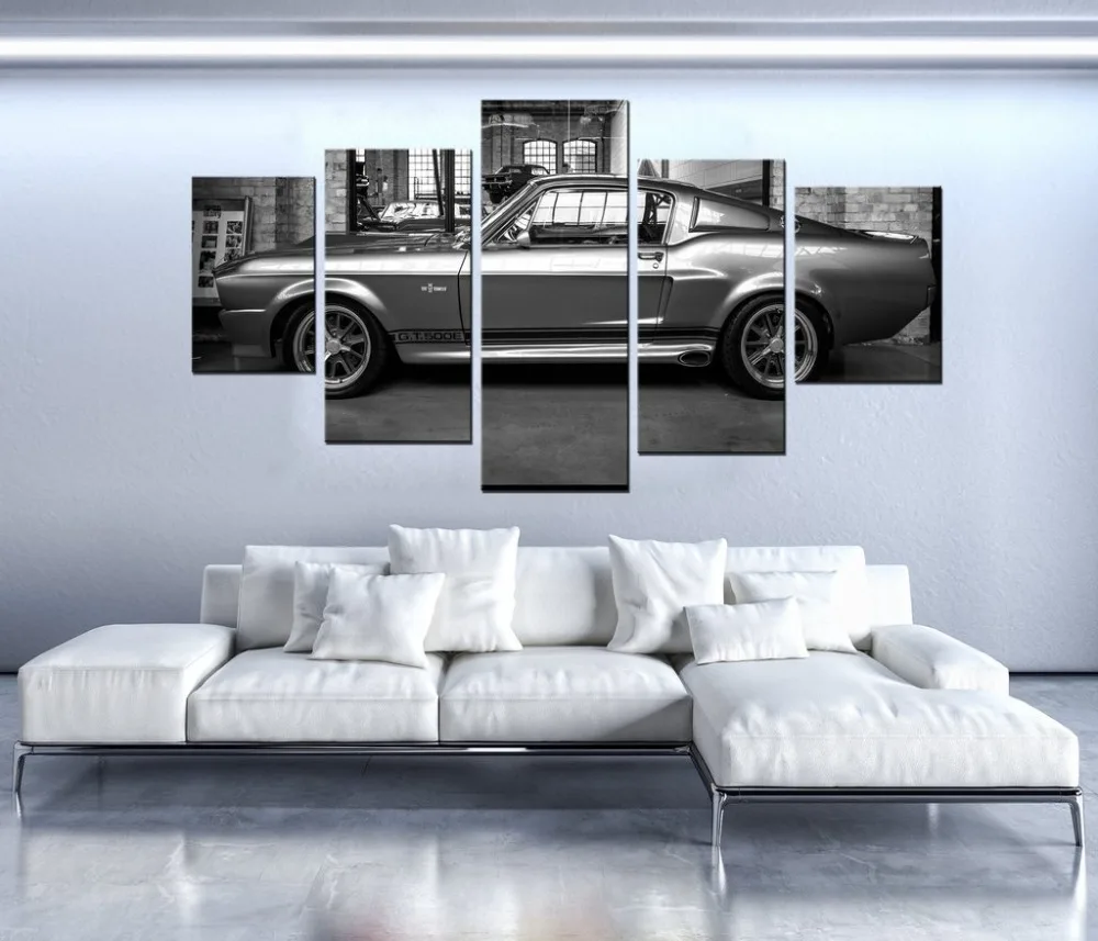 5 шт. Ford Mustang GT500 Eleanor холст настенные живописные картины плакаты на стену, изображения украшение дома