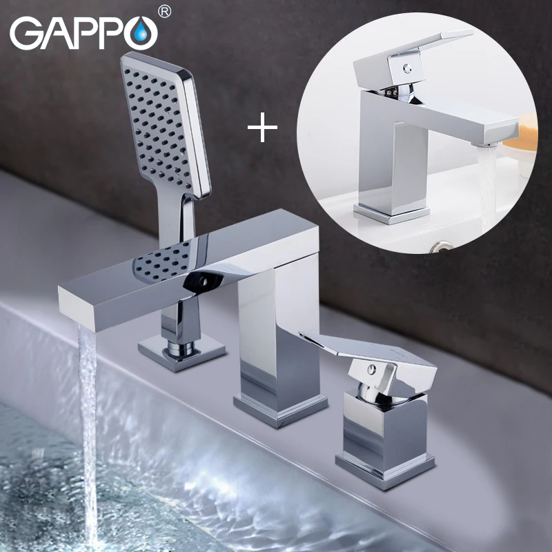 GAPPO shower system brass waterfall faucet bath tub mixer deck mounted
