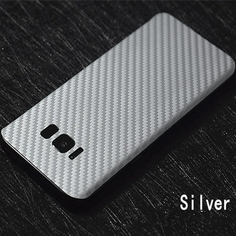 NOTOW Мода 3D углеродное волокно задняя паста защитная пленка наклейка для samsung Galaxy s8/S8plus/s9/s9plus/Note8/Note 9 - Цвет: Silver