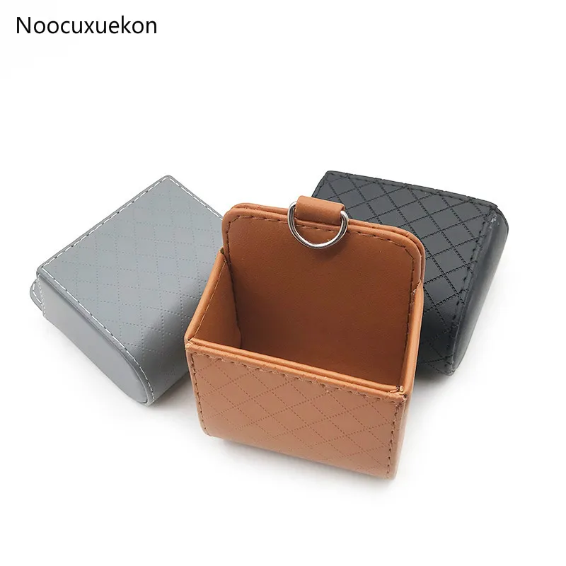 

Car Organizer Box Bag Air Outlet Dashboard Hanging Leather Universal Car Mobile Phone Holder In Automobile Interior Accessories