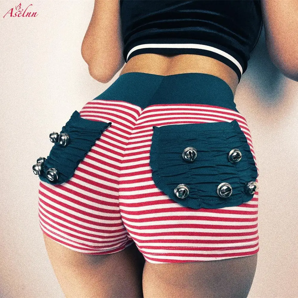 Aselnn 2018 Summer Women Fitness Shorts Fashion Red