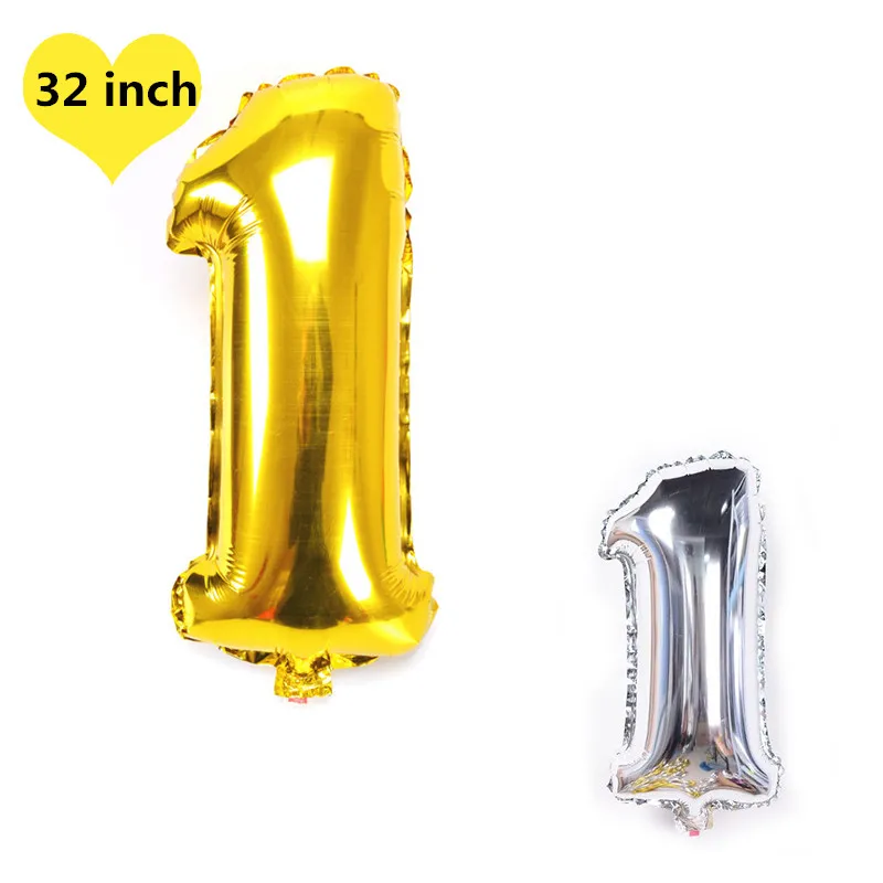 

32 Inch Number Helium Happy Birthday Toy Balloons Digit Inflatable Foil Balloons Wedding Decoration Party Kids Favor Supplies,B