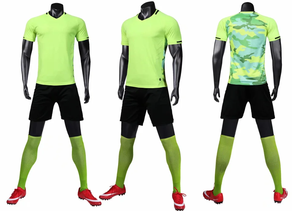 Пользовательские футбольные Джерси наборы новые взрослые футбольные майки Набор полиэстер качество Футбольная форма Мужская спортивная одежда