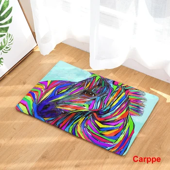 

Welcome Floor Mat Horse Printing Bedroom Entrance Carpets 40x60cm 50X80cm Kitchen Rug Non-Slip Tapete Fashion Household Items