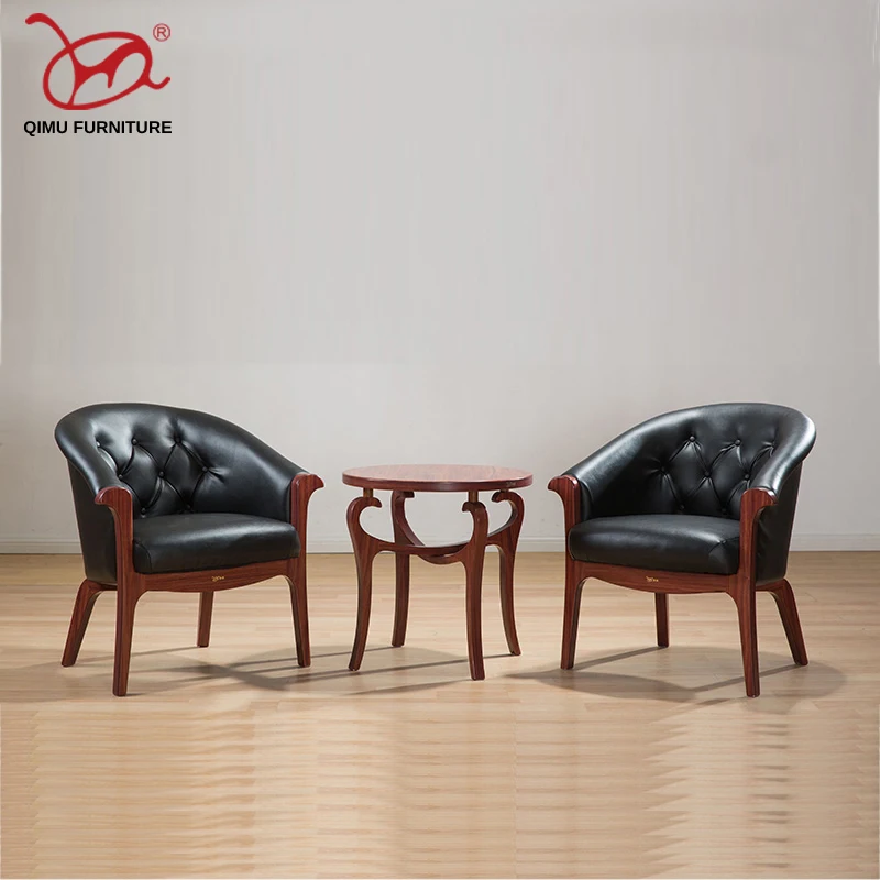 Solid wood chairs tea table retro nostalgia furniture suits suitable for living room elegant antique design furniture M057+M248