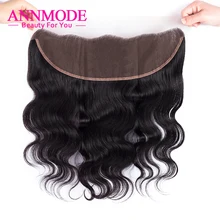 Annmode Peruvian Body Wave Lace Frontal Closure 13*4 Free Part Free Shipping 100% Non-Remy Human Hair