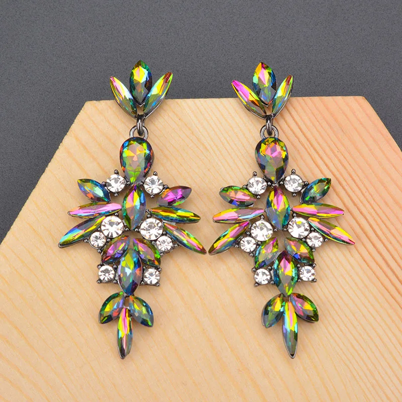 Dangle Earrings Drop Earrings Crystal Earrings Zircon Leaf Crystal Water Drop Earrings For Women