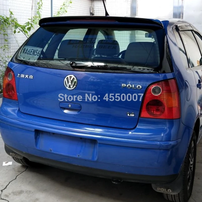 Для Volkswagen Polo 2006 2007 2008 2009 2010 задний багажник спойлер на крышу ABS пластик Неокрашенный праймер цвет украшение в виде хвостового крыла