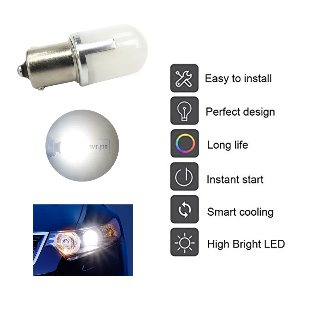WLJH 2x DC9V-30V светодиодный 1156 BA15S 1141 1073 Базовая замена лампы для RV Кемпер внедорожник MPV Субару Outback автомобиля поворота Стоп сигнал запасной светильник